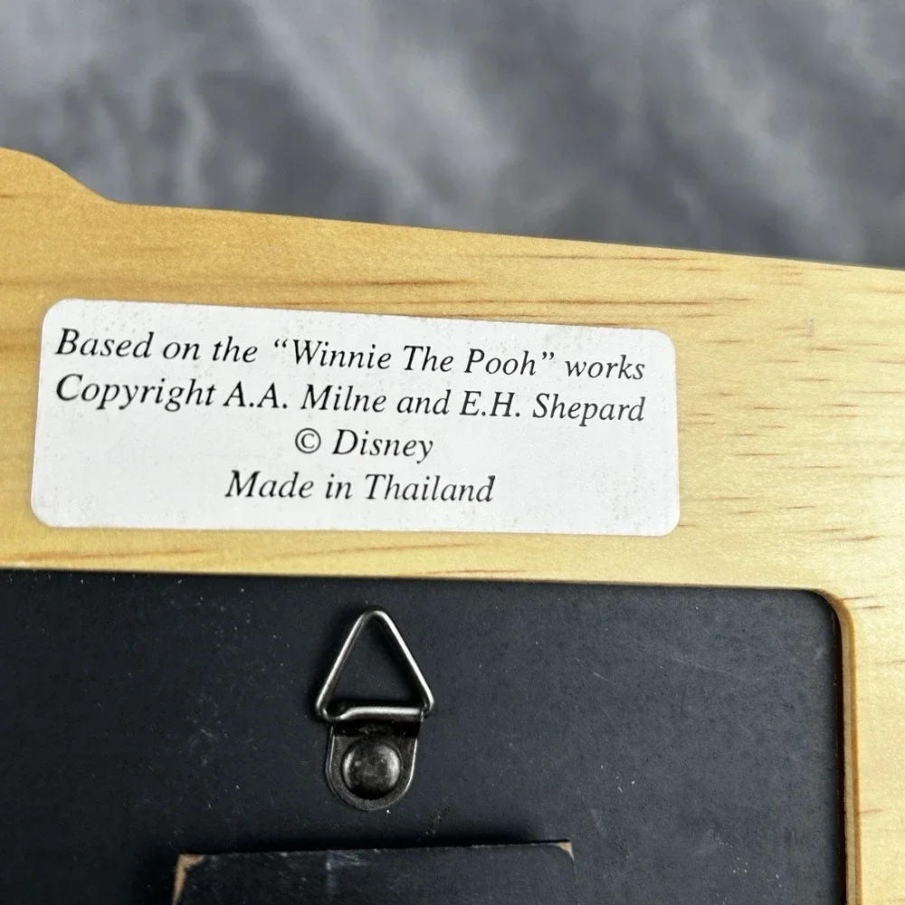 Vintage Disney Classic Pooh Baby My First Steps Picture Frame‎ Wooden Easel Back